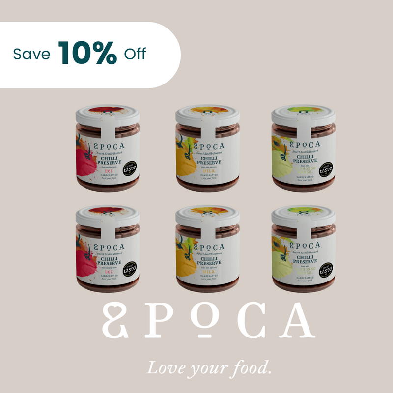 &POCA Sweet Scotch Bonnet Chilli Preserves - Set of 6